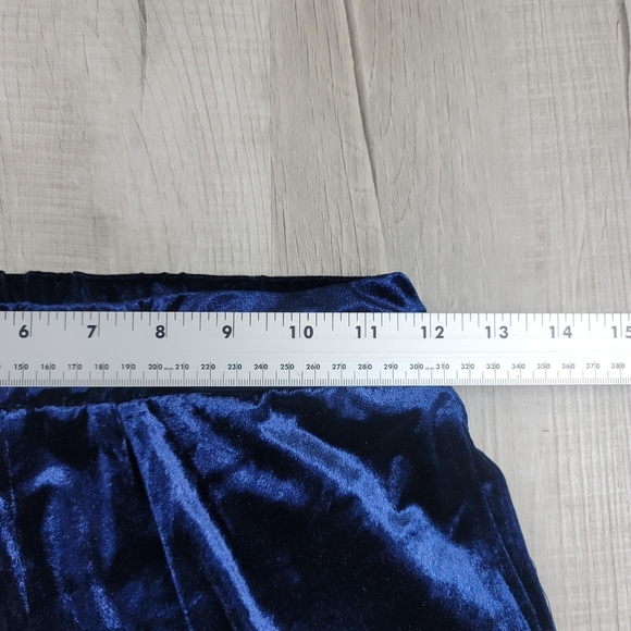ZARA Blue Velour Velvet Jogger Pants - Picture 5 of 7